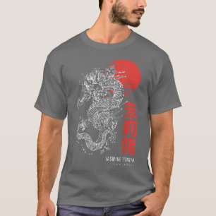 Camiseta Japanese Tokyo Dragon Asian Shirt Japanese Kanji C