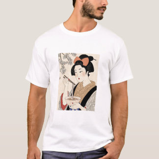 Camiseta Japanese Ukiyoe Style Kimono Modern Girl