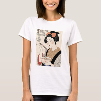 Camiseta Japanese Ukiyoe Style Kimono Modern Girl
