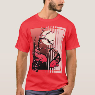 Camiseta Japón Art Koi p Nishikigoi Fish Cherry Bl