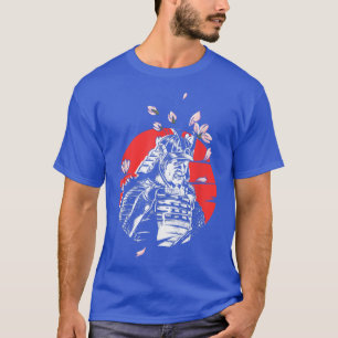 Camiseta Japón Bandera Arte Japonés Samurai Shinobi Guerrer