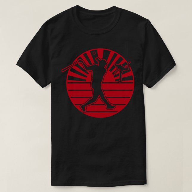 Camiseta Japón Bandera Béisbol Japonés Rising Sun Home Run  (Diseño del anverso)