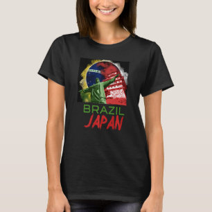 Camiseta Japón Bandera de Brasil Brasil Orgulloso Combo M
