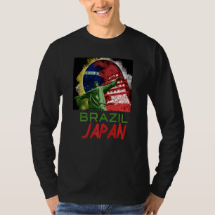 Camiseta Japón Bandera de Brasil Brasil Orgulloso Combo M