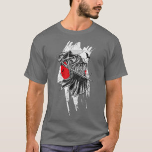 Camiseta Japón Bandera Samurai Gorra Katana Círculo Rojo Ja