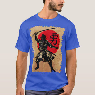 Camiseta Japón Bushido Warrior caligrafía valor japonés