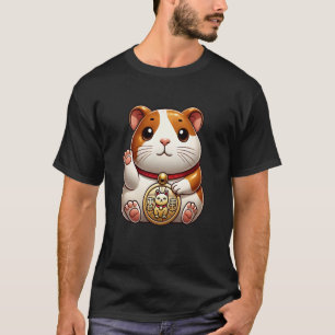 Camiseta Japón Cerdito Afortunado Maneki Neko Fortuna Japon