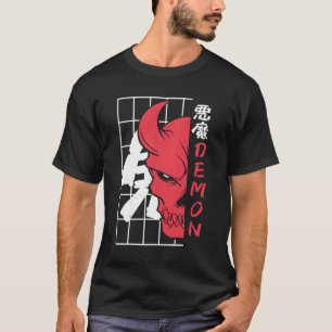 Camiseta Japón: El cráneo del demonio Oni Devil Horns