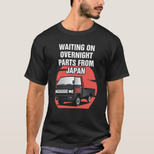 Camiseta Japón esperando piezas mini camión Kei coche 4wd f
