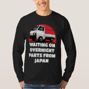 Camiseta Japón esperando piezas mini camión Kei coche 4wd f