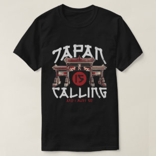 Camiseta Japón está llamando y debo ir, vacaciones divertid