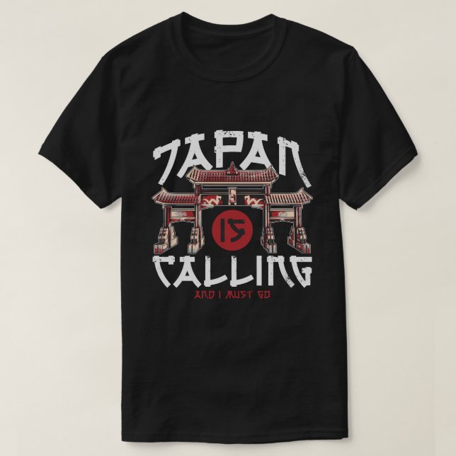 Camiseta Japón Está Llamando Y Tengo Que Irme, Vacaciones G (Diseño del anverso)