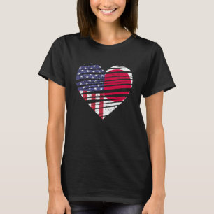 Camiseta Japón Estados Unidos cultivó el corazón como Patri
