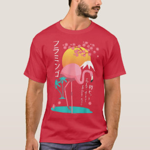 Camiseta Japón Flamingo Sakura Cherry Blossom