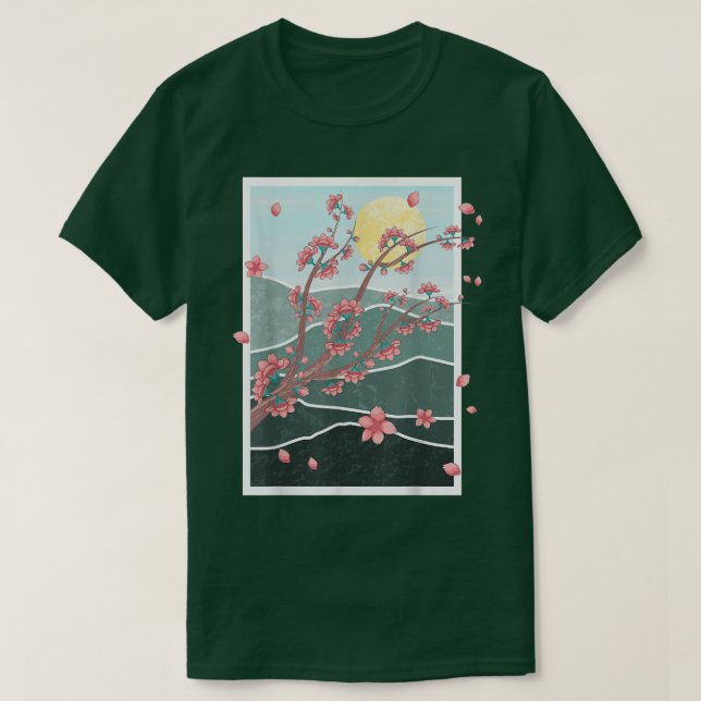 Camiseta Japón Flor rosa Sakura Flor de cerezo japonesa (Diseño del anverso)