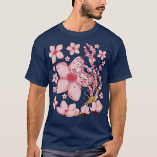 Camiseta Japón Flor rosa Sakura Flor de cerezo japonesa