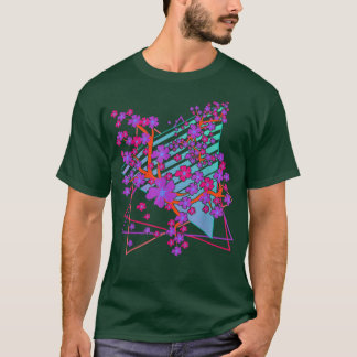 Camiseta Japón Flor Sakura Vaporwave 80's Cherry de arte re