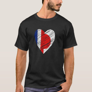 Camiseta Japón Francia Corazón Bandera Francesa Amor Bander