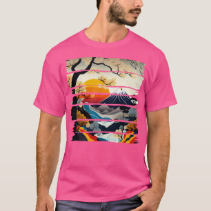 Camiseta Japón Fuji Ukiyoe Art Deco