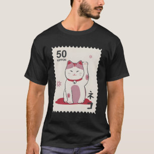Camiseta Japón: Gato Eki-Neko tradicional japonés