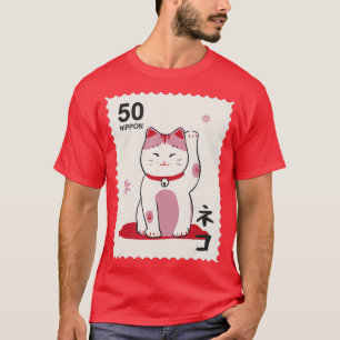 Camiseta Japón: Gato manekineko tradicional japonés