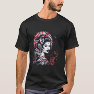 Camiseta Japón: Geisha Sakura cerezo con flores Kimono