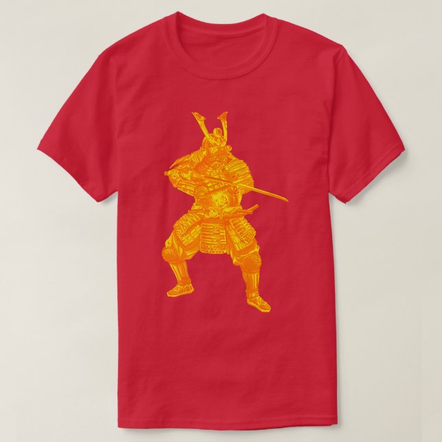 Camiseta Japón Guerrero Samurai Con Armadura De Espada Dora (Diseño del anverso)