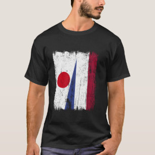 Camiseta Japón Holanda Bandera Media Herencia Japonesa Hola