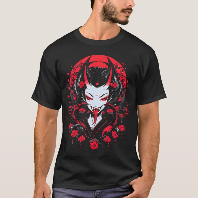 Camiseta Japón horror japonés Anime Manga gótica (Anverso)