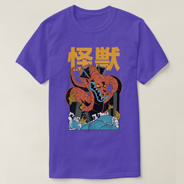 Camiseta Japón Japón Kaiju Dragon Monster Anime Manga  (Diseño del anverso)