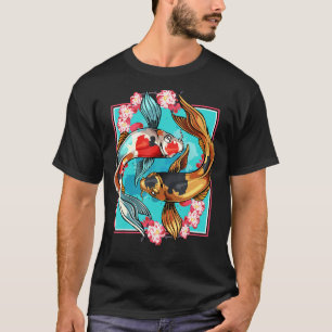 Camiseta Japón Japón Koi Carp Nishikigoi Fish Cherry Blo