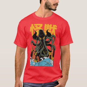 Camiseta Japón Kaiju Monstruo Chutulu Octopus Manga
