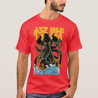 Camiseta Japón Kaiju Monstruo Chutulu Octopus Manga
