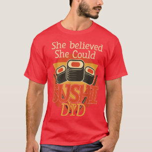 Camiseta Japón Kawaii Alimentos de pescado Amo Maki Asia Su