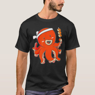Camiseta Japón Kawaii Anime Octopus Sushi Chef Tradicional