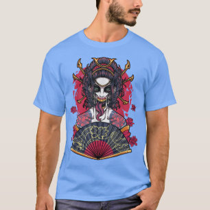 Camiseta Japón Kawaii Geisha Chica de anime japonés en Kimo