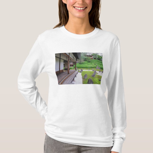 Camiseta Japón, Kioto. Jardín de piedra en silencio (Anverso)