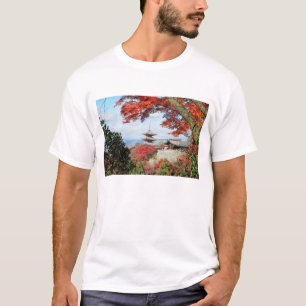 Camiseta Japón, Kioto. Templo de Kiyomizu en color de oto