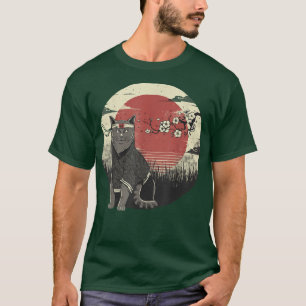 Camiseta Japón Kitten neko Sakura Anime Retro japonés