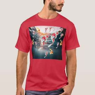 Camiseta Japón Koi ama la flor de cerezo de pescado japonés