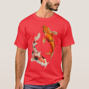 Camiseta Japón Koi ama la flor de cerezo de pescado japonés