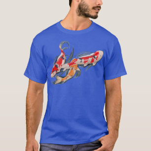 Camiseta Japón Koi ama la flor japonesa de cerezo de pescad