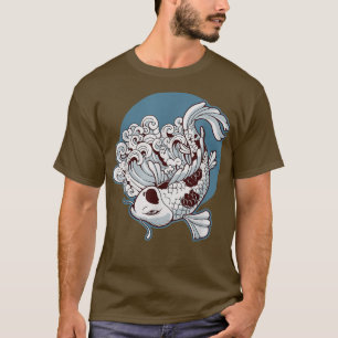 Camiseta Japón Koi Fish japonés tatuaje 531