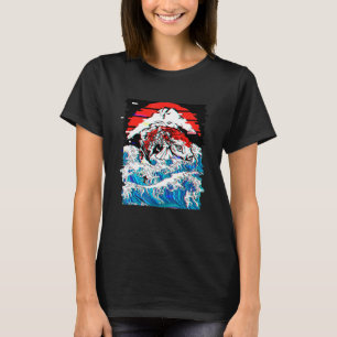 Camiseta Japón Koi Fish Vaporwave Japan Kanagawa Wave Mt