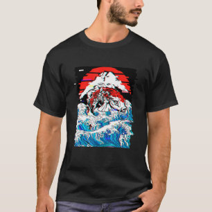 Camiseta Japón Koi Fish Vaporwave Japan Kanagawa Wave Mt