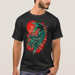 Camiseta Japón Koi - Flor de cerezo de pescado japonés 2