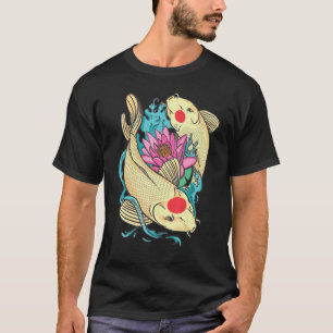 Camiseta Japón Koi - Florencia de cerezos de pescado japoné