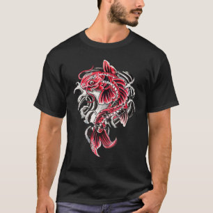 Camiseta Japón Koi - Florencia de cerezos de pescado japoné