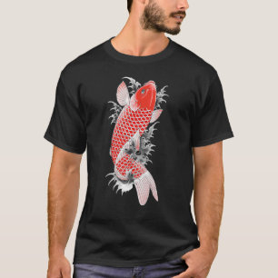 Camiseta Japón Koi - Florencia de cerezos de pescado japoné