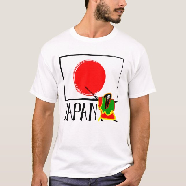 CAMISETA JAPÓN (LÍNEA DE BANDERA) (Anverso)